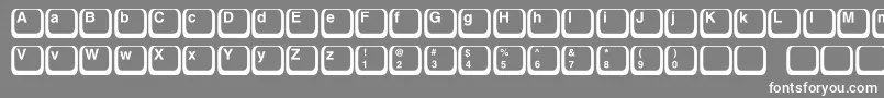 Fonte Keyboard1c – fontes brancas em um fundo cinza