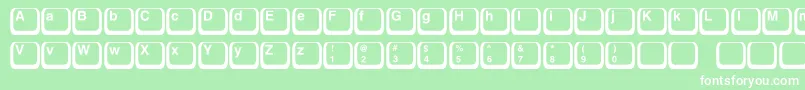 Keyboard1c Font – White Fonts on Green Background
