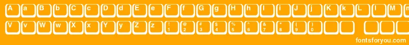 Keyboard1c Font – White Fonts on Orange Background