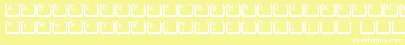 Keyboard1c Font – White Fonts on Yellow Background