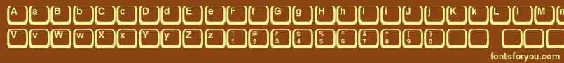 フォントKeyboard1c – 黄色のフォント、茶色の背景