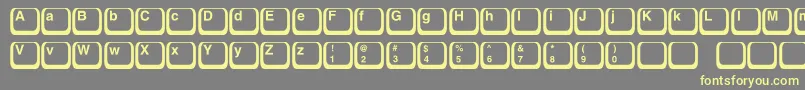 Police Keyboard1c – polices jaunes sur fond gris