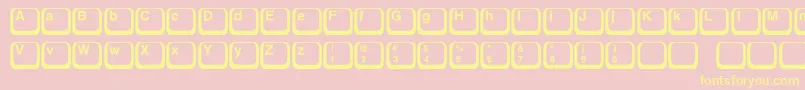 Keyboard1c Font – Yellow Fonts on Pink Background