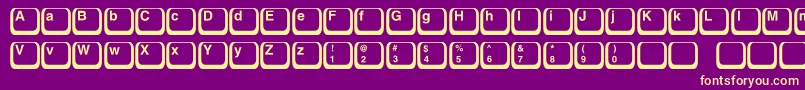 Keyboard1c Font – Yellow Fonts on Purple Background