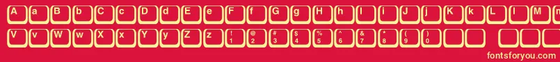 フォントKeyboard1c – 黄色の文字、赤い背景