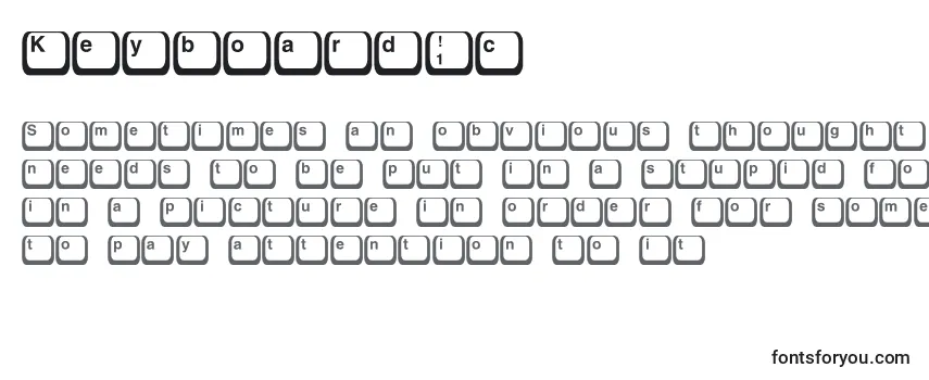 Keyboard1c -fontin tarkastelu