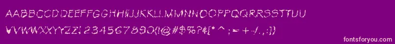 VtcKrinkleKutThin Font – Pink Fonts on Purple Background