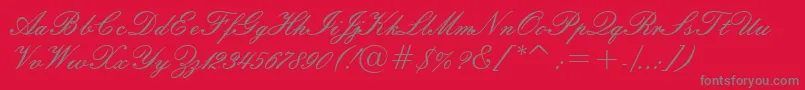 フォントEmbassyBt – 赤い背景に灰色の文字