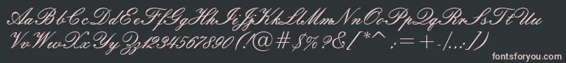EmbassyBt Font – Pink Fonts on Black Background