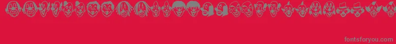 ClownSketchesJl Font – Gray Fonts on Red Background