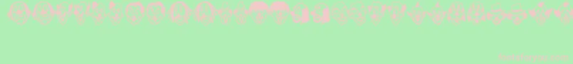 ClownSketchesJl Font – Pink Fonts on Green Background