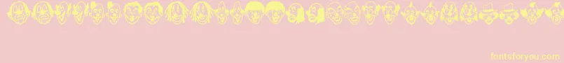 ClownSketchesJl Font – Yellow Fonts on Pink Background