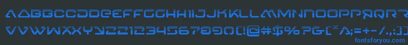 4114blasterv2half Font – Blue Fonts on Black Background