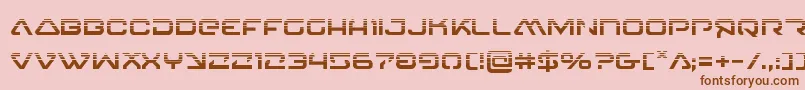 4114blasterv2half Font – Brown Fonts on Pink Background