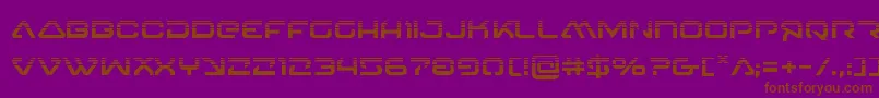 4114blasterv2half Font – Brown Fonts on Purple Background