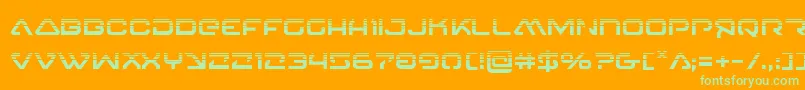 4114blasterv2half Font – Green Fonts on Orange Background