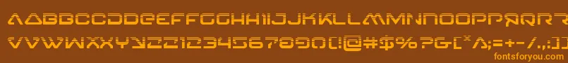 4114blasterv2half Font – Orange Fonts on Brown Background