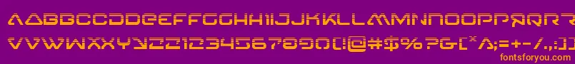 4114blasterv2half Font – Orange Fonts on Purple Background