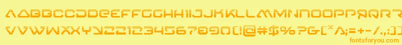 4114blasterv2half Font – Orange Fonts on Yellow Background