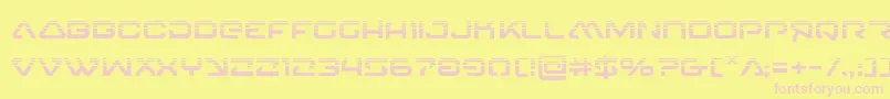 4114blasterv2half Font – Pink Fonts on Yellow Background