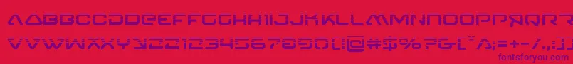 4114blasterv2half Font – Purple Fonts on Red Background