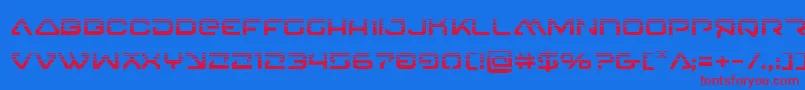 4114blasterv2half Font – Red Fonts on Blue Background