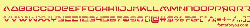 4114blasterv2half Font – Red Fonts on Yellow Background
