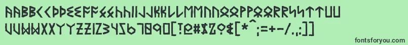 Eyvindr Font – Black Fonts on Green Background