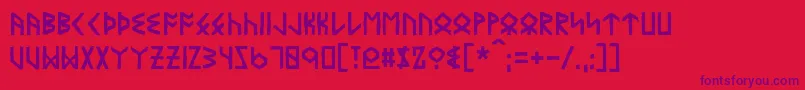 Eyvindr Font – Purple Fonts on Red Background