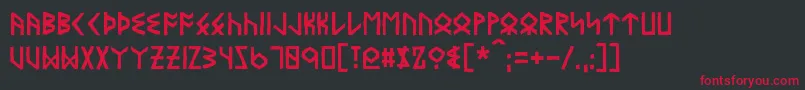 Eyvindr Font – Red Fonts on Black Background
