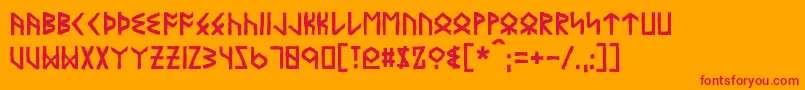 Eyvindr Font – Red Fonts on Orange Background