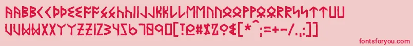 Eyvindr Font – Red Fonts on Pink Background