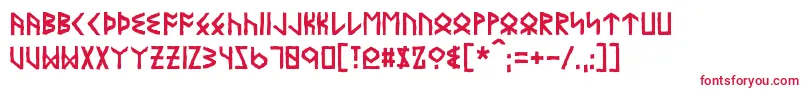 Eyvindr Font – Red Fonts on White Background