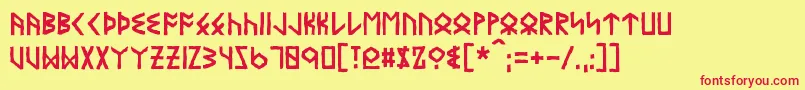 Eyvindr Font – Red Fonts on Yellow Background