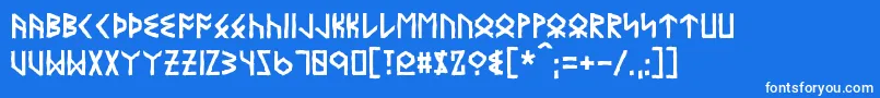 Eyvindr Font – White Fonts on Blue Background