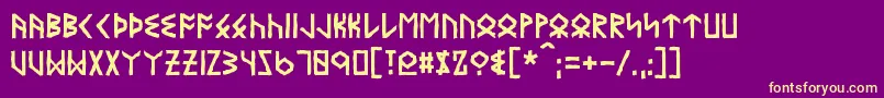 Eyvindr Font – Yellow Fonts on Purple Background