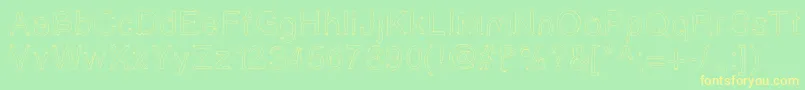 Boldstar Font – Yellow Fonts on Green Background