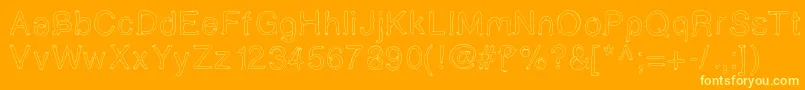 Boldstar-Schriftart – Gelbe Schriften auf orangefarbenem Hintergrund