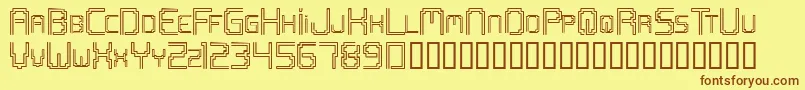 Openmrg Font – Brown Fonts on Yellow Background