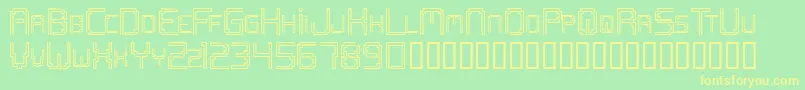 Openmrg-Schriftart – Gelbe Schriften auf grünem Hintergrund