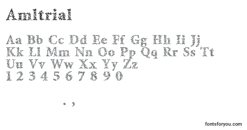 A fonte Amltrial (98556) – alfabeto, números, caracteres especiais