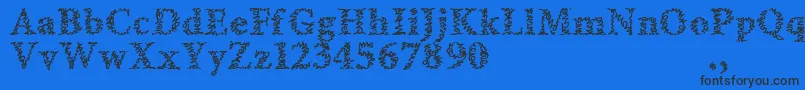 Amltrial Font – Black Fonts on Blue Background