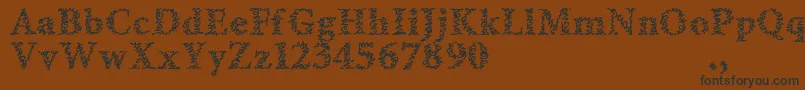 Amltrial Font – Black Fonts on Brown Background
