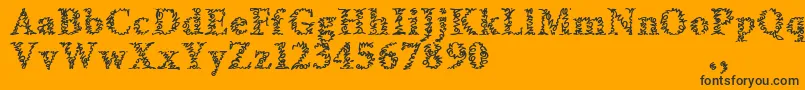 Amltrial Font – Black Fonts on Orange Background