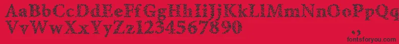 Amltrial Font – Black Fonts on Red Background