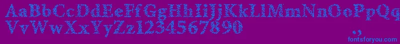 Amltrial Font – Blue Fonts on Purple Background