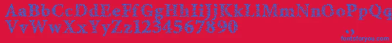 Amltrial Font – Blue Fonts on Red Background