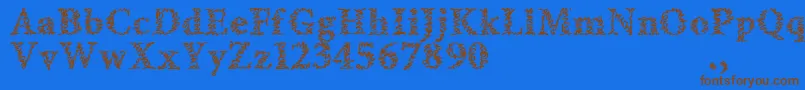 Amltrial Font – Brown Fonts on Blue Background