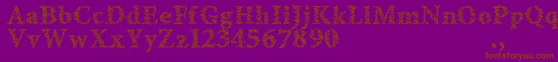 Amltrial Font – Brown Fonts on Purple Background