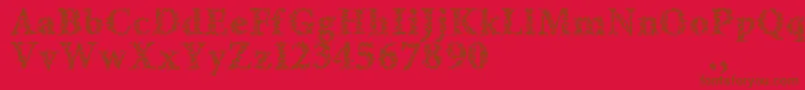 Amltrial Font – Brown Fonts on Red Background
